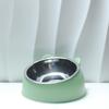 Raised Cat Food Bowl 15-degree Tilted Elevated Pet Feeder Bowl Anti Spill Stainless Steel Pet Food Dish for Dogs And Cats To Protect Pet's Spine