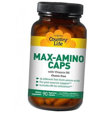 Аминокислоты с Витамином В6, Max-Amino with Vitamin B-6, 90вегкапс (27124009)