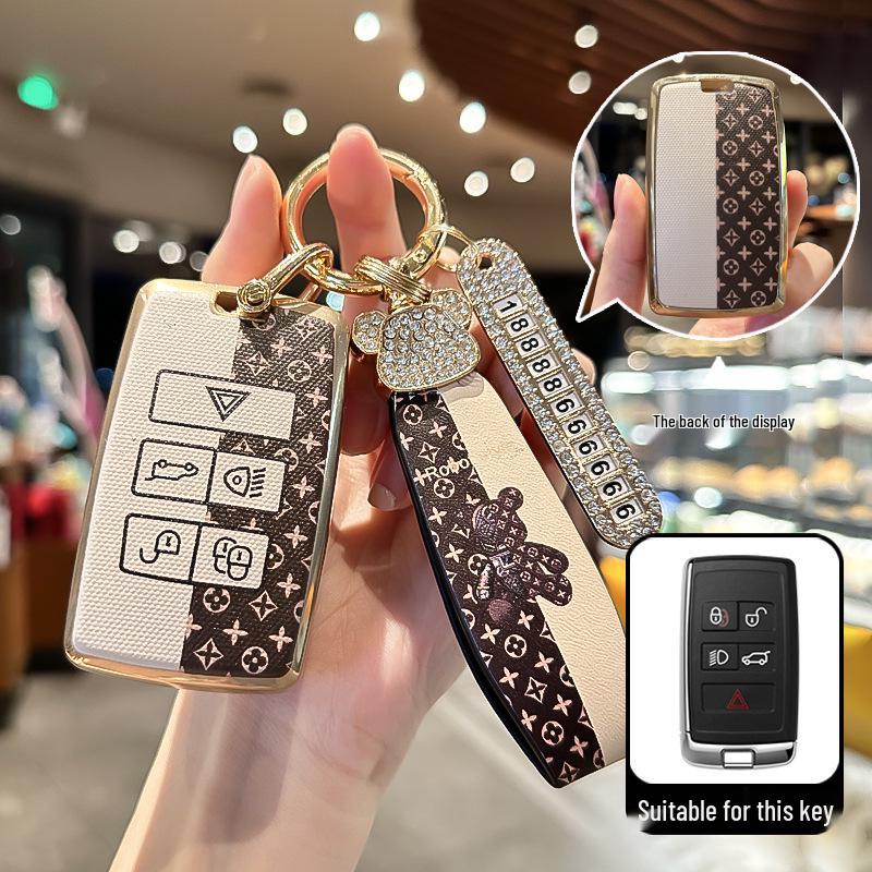 Compatible with key covers and keychains for Land Rover, Range Rover Evoque, Discovery 4 Sport, Jaguar XEL, XFL, and XJL.
