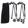 1Pair 5Sections Folding Damping Alpenstock Inner Lock Telescopic Hiking Walking Sticks