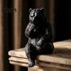 Креативные подарки для любителей животных 3D-печатная фигурка-статуэтка медведя, рельефная скульптура из матовой смолы, скандинавские эстетичные украшения для офисного стола, минималистичные