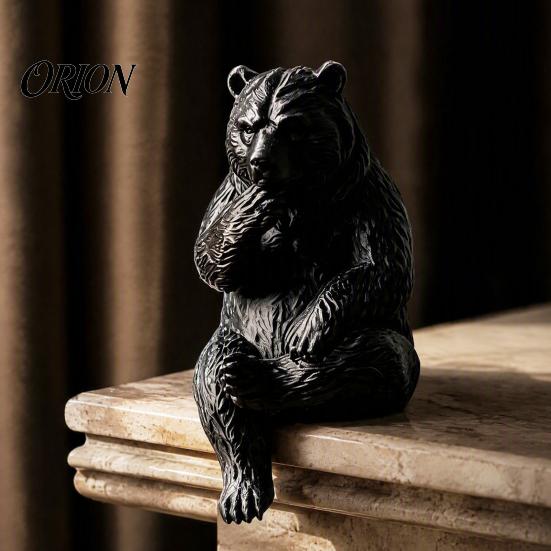 Креативные подарки для любителей животных 3D-печатная фигурка-статуэтка медведя, рельефная скульптура из матовой смолы, скандинавские эстетичные украшения для офисного стола, минималистичные