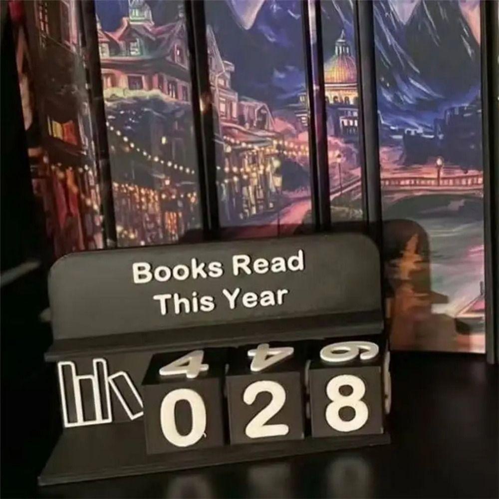 Wear Resist 3D Book Read Counter 3D Printed Reading Log New Bookshelf Counter  Librarian Desk