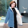 Autumn and Winter New Mothers In The Long Section of Thickened Imitation Lambswool Particle Velvet Jacket Ladies Warm Jacket