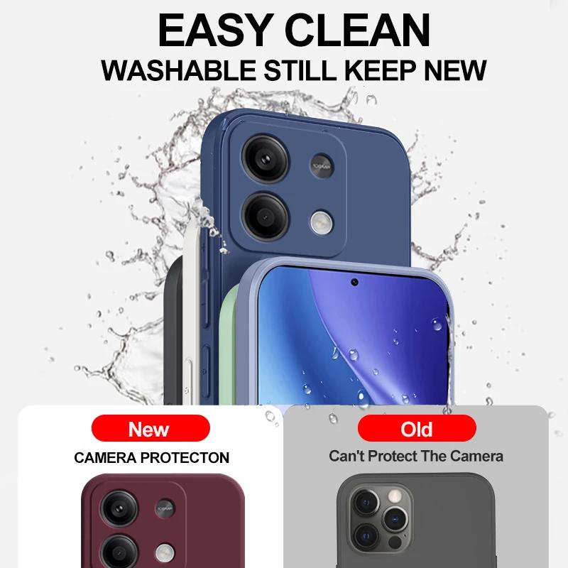 Чехол для Redmi Note 13 Pro 4G, жидкий силиконовый мягкий чехол из ТПУ для Xiaomi Redmi Note 13 Note13pro Plus Note13 Pro 5G, чехол для телефона