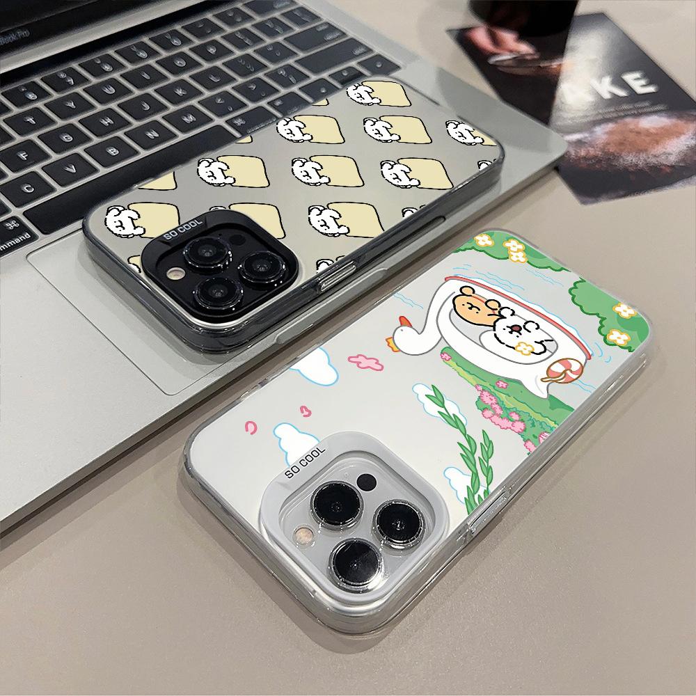 Cute Toast Puppy Repeat Pattern Phone Case for iPhone 17 16 15 14 13 12 11 16E Series Pro Max Plus