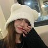 Hat Women's Winter Windproof and Cold Ear Protection Knitted Hat New Autumn and Winter Cute Bear Fluffy Wool Hat