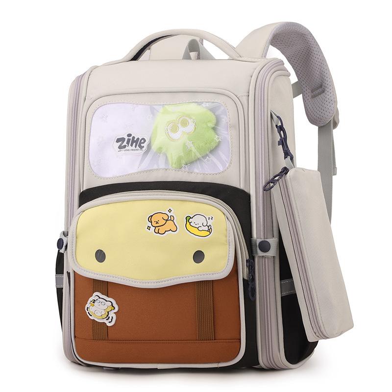 Children's School Bag Cute Large Capacity Backpack Primary School Bag Ultra Light Weight Boys and Girls Backpack