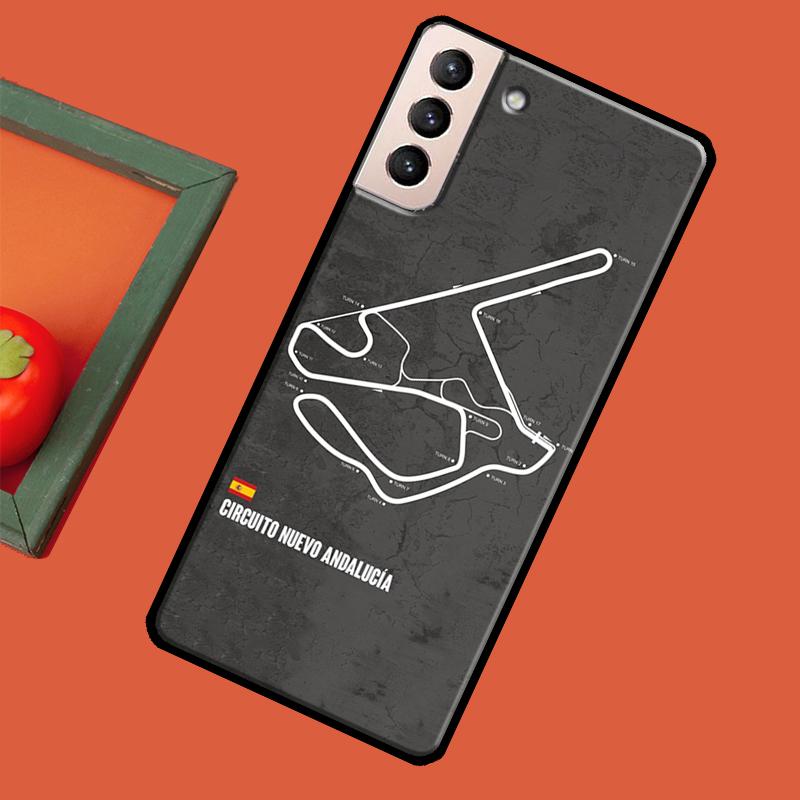 Чехол с трассой Формулы 1 F1 Racing Circuit для Samsung Galaxy S23 S22 Ultra S20 FE S21 Ultra Note 20 S8 S9 S10 Note 10 Plus