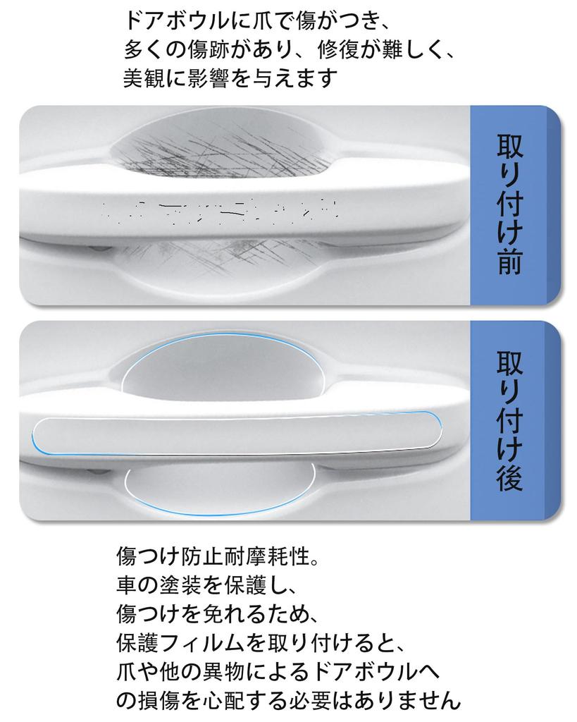 Защитная накладка на дверную ручку, Защита наружной дверной ручки автомобиля "Toyota Harrier" (Гибридный) 60-я серия