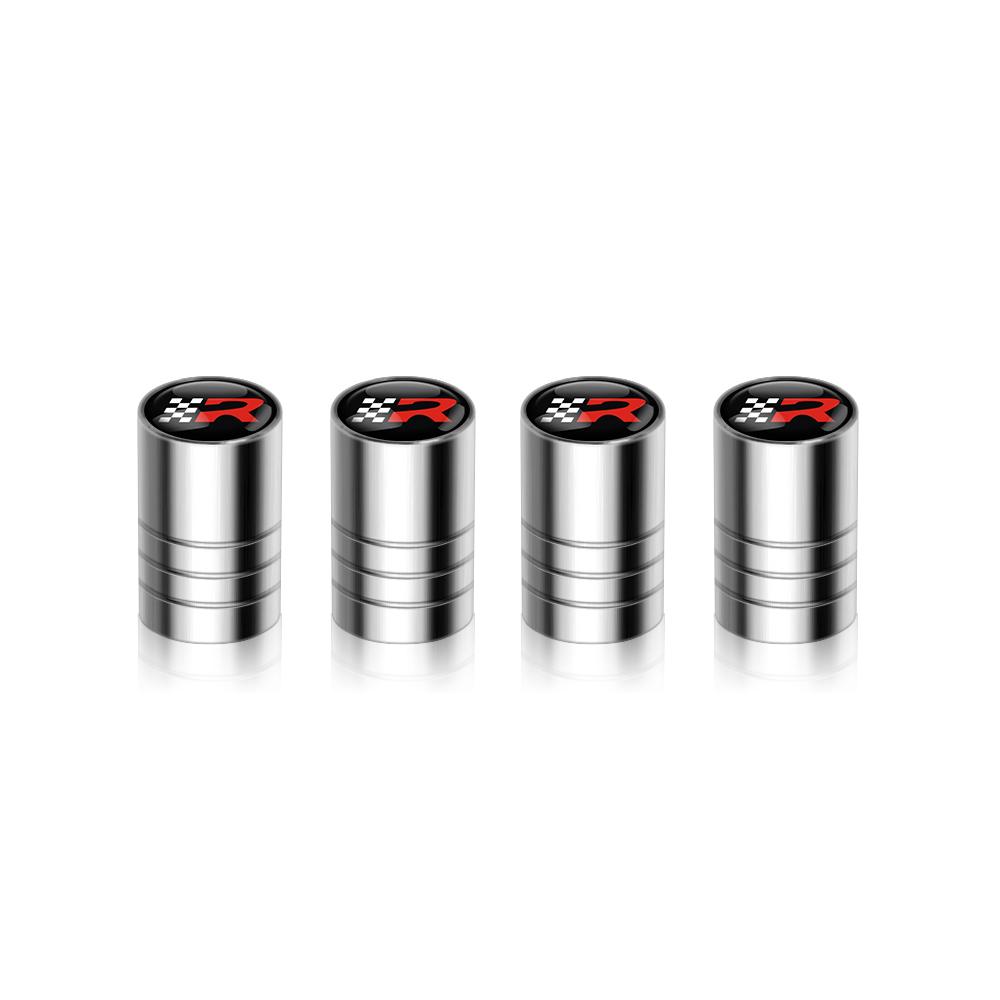 ydsh2 New 4Pcs Car Wheel Tire Valve Caps Air Stem Covers Accessories For Seat Leon FR Cupra Ibiza Altea Exeo Formula Racing Alhambra