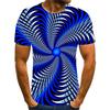 Men  High Elastic Sport T Shirt V-shaped Line Gradient Print Breathable Training Top