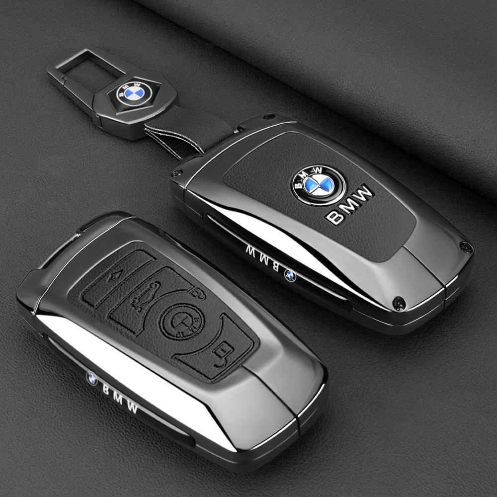 AAAPB1 Alloy Car Remote Key Case Cover Protect Keychain For BMW F 3 5 7 Series X3 X5 F10 F20 F30 F40 E90 E92 E93 CAS4 FEM EWS5 stickers