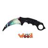 КС2 КС:GO Деревянный нож Karambit Galactic Flash, Maskbro, деревянный нож, сделанный из дерева, для любителей CounterStrike Global Offensive