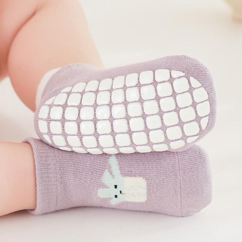 Baby Nonslip Socks Soft & Breathable Floor Socks Cotton Fabric for Toddler Learning to Walk Ages 0 to 3 Year