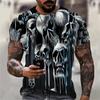 Men's T-shirt Summer Fashion Skull Theme 3D Men Cool Street Print TShirt Horror Series Tough Short Sleeve Men Large Size Top Tee