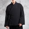 Осень Зима Мужское Пальто Куртка в Китайском Стиле Теплое Льняное Утепленное Мужское Повседневное Льняное Пальто Танский Костюм Мужское Толстое Ханфу