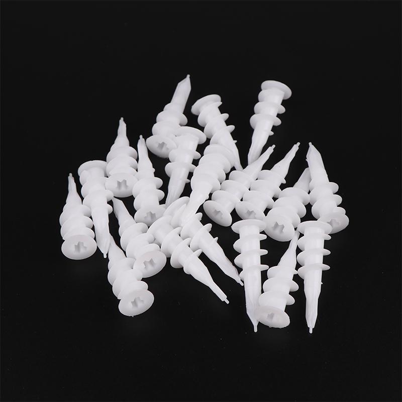 20 шт. самосверлящие пластиковые дюбеля для гипсокартона, пластиковый штифт, самосверлящий комплект дюбелей для гипсокартона, самостоятельное сверление и установка