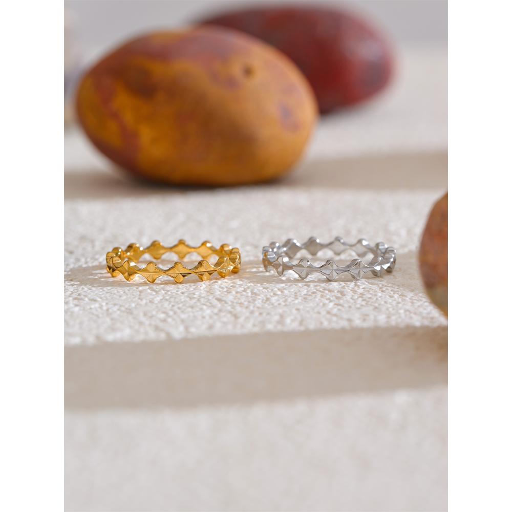 Eetit Минималистское тонкое геометрическое кольцо из нержавеющей стали золотого и серебряного цвета, модные универсальные повседневные ювелирные аксессуары