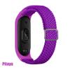 Браслет для Mi Band 7 6, эластичный регулируемый нейлоновый плетеный браслет Miband4 5 Correa, браслет для Xiaomi Mi Band 4, 3, 5, 6, 7, ремешок