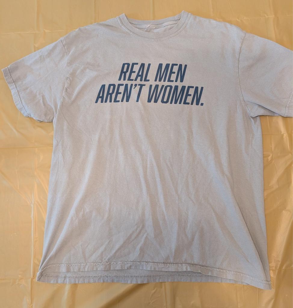 Turning Point USA Shirt Real Men aren't Women Large Unisex T-Shirt