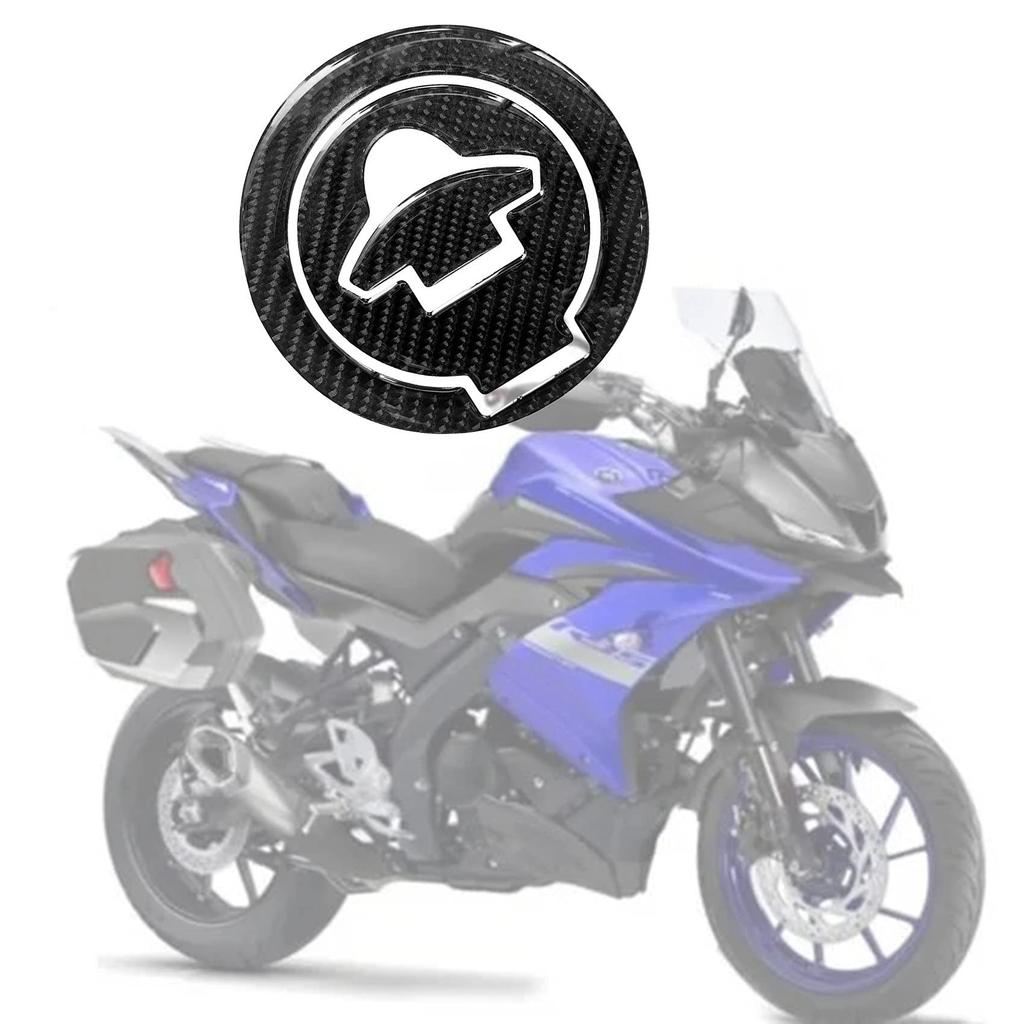 Reikoeppy Carbon Fiber Motorcycle Fuel Tank Cover Sticker Decal Gas Cap Protection Sticker for YZF-R3 5 R15 MT-03