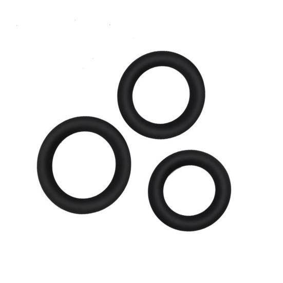 3Pcs Useful Cock Ring Convenient Smooth Eco-friendly Portable Soft Lock Penis Ring for Adult Men