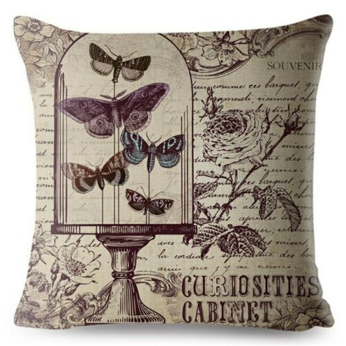 European Vintage Gothic Style Cushion Cover Flowers Print Throw Pillows Cases