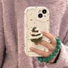 Applicable To Apple 15promax Mobile Phone Case IPhone 14/13 Plush Christmas Tree Stand Bracelet 11/12 Silicone
