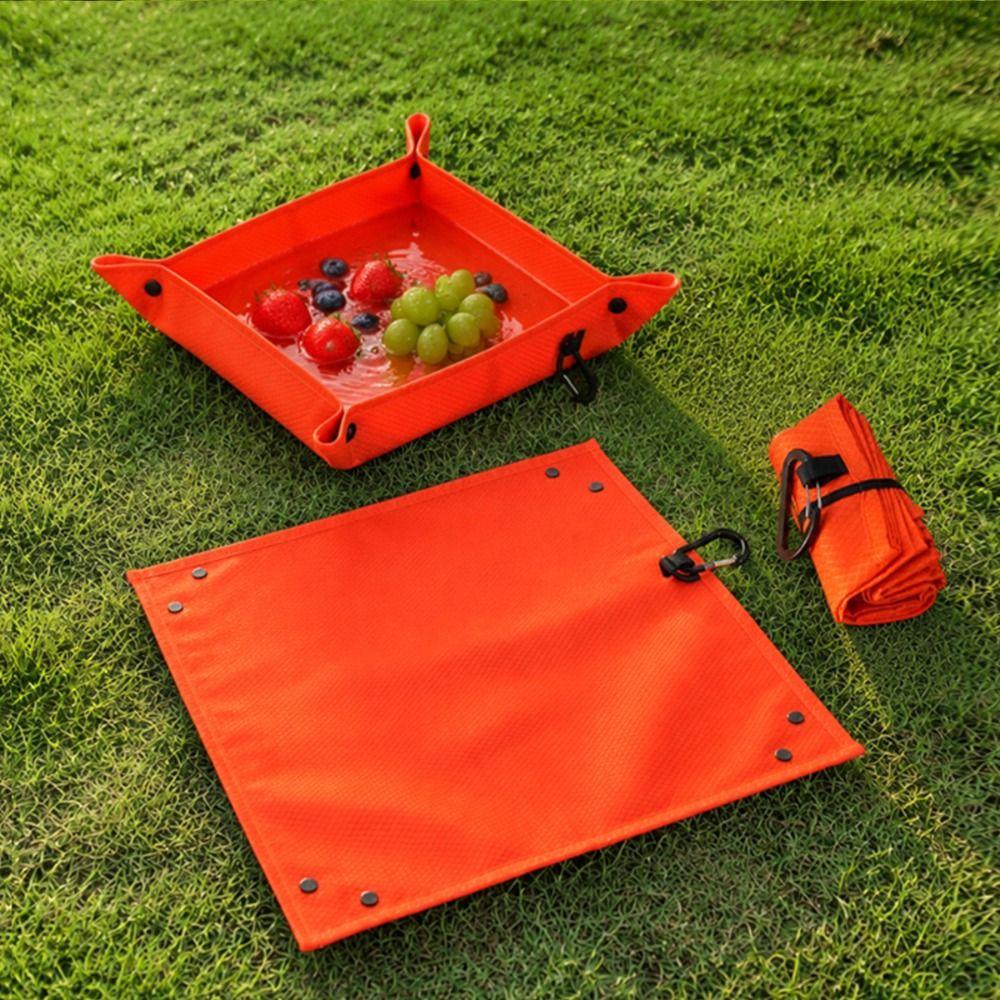 Foldable Portable Camping Mat Waterproof Outdoor Moisture-proof Pad Fruit Wash Basket Travel