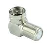 5Pcs Copper F Male Plug To F Female Jack Right Angle Adapter 90 Degree Coax TV