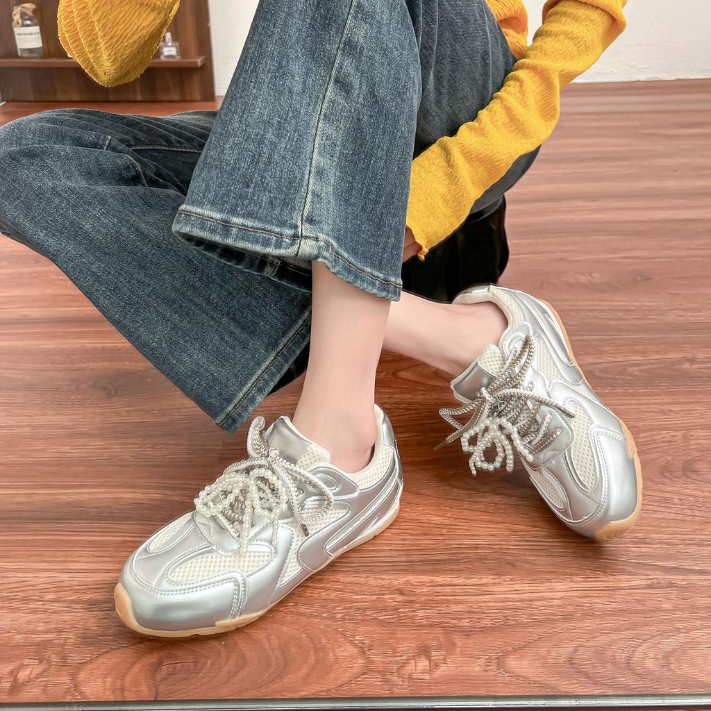 Summer New Retro Dad Shoes Women's Summer Breathable Light Casual Sports Shoes Women Wear High-end Women's Shoes