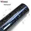 Blue Glossy Carbon Fiber Vinyl Wrap Air Release Stickers with Scraper DIY Decals Car Auto Vehicle Cover Motorcycle Accessories