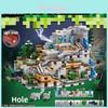 Игрушка-конструктор Minecraft для детей с полной темой пещеры Майнкрафтера для развивающей игры