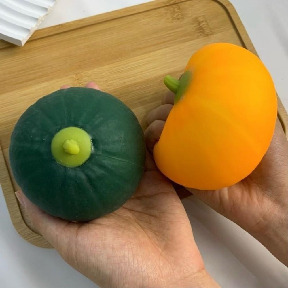 Soft Texture Slow Rebound Pumpkin Toy Sensory Design Squishy Pumpkin Fidget  Halloween Decor