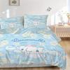 3 шт. Набор постельного белья с одеялом Little Cuju на тему Cinnamoroll - Мягкий и удобный Декор для спальни, гостевой комнаты и общежития. Комплект постельного белья 1 пододеяльник + 2 наволочки.S041