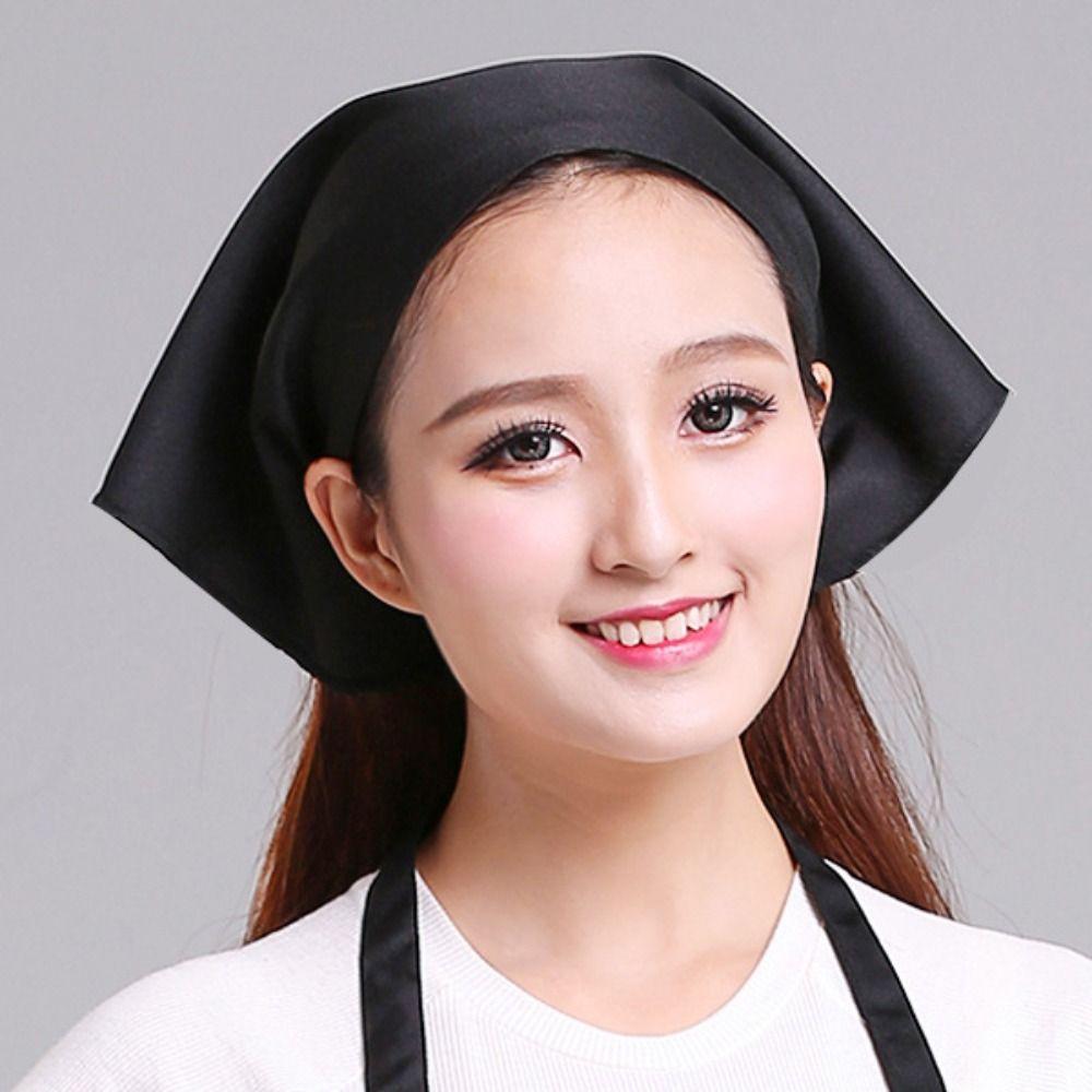 Thread Gluing Kitchen Work Cap Cotton Work Turban Hat Catering Cooking Cap Waitress Hat  Restaurant