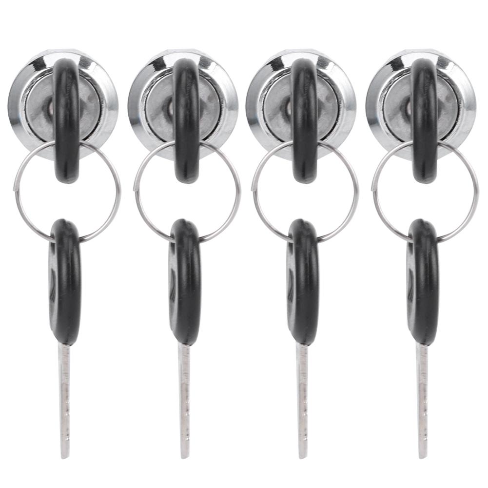 4 Set Cam Lock Zinc Alloy File Cabinet Mailbox Drawer Slidding Door Safety Locks with