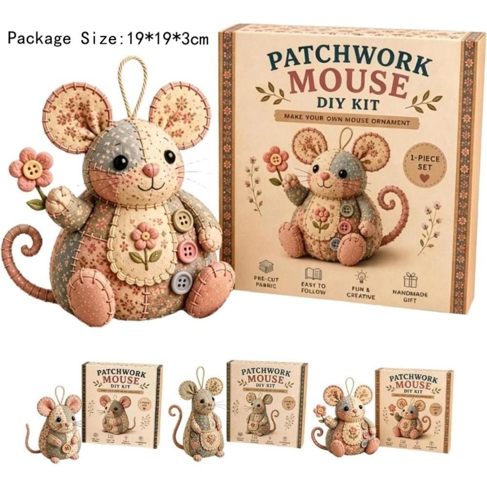 Step by Step Guide Patchwork Sewing Craft Set Handmade Mouse Sewing Kit  Craft Learning