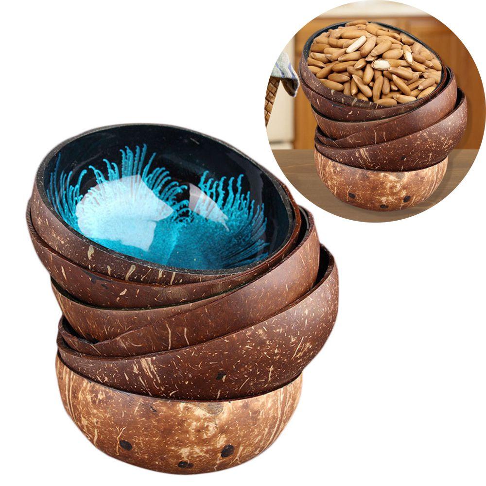 Рабочий гаджет Винтажный домашний декор Натуральные конфетницы Посуда Миски из кокосовой скорлупы Контейнер для хранения