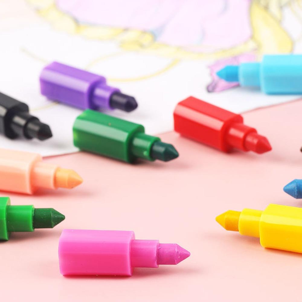 10 шт./набор сменных мини-ручек для рисования на пальцах, цветные блоки, игрушки, мелки для девочек
