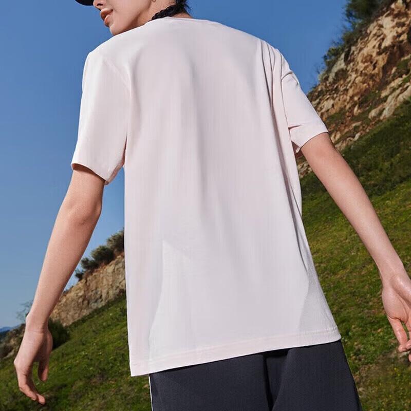 Adidas Solid Color Logo Casual Crew Neck T-Shirt Unisex Tops Pink IT4338