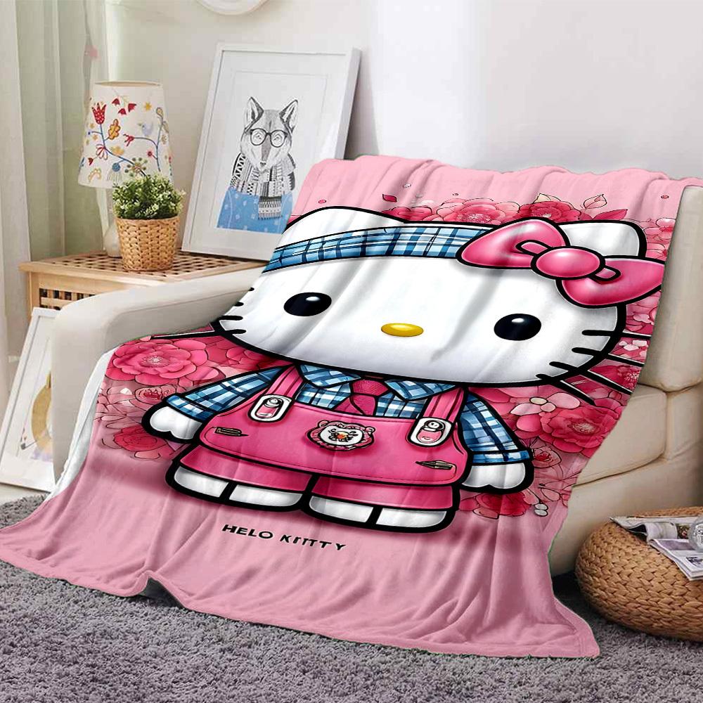 1 шт. одеяло HELLO KITTY Легкое фланелевое покрывало для дивана кровати путешествий кемпинга гостиной офиса дивана кресла