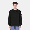 STONE ISLAND Ghost Series Fw24 Ghost Pieces Однотонный эластичный органический хлопок реглан рукав свитшот с круглым вырезом мужской свитшот черный 8115629F7-V0029
