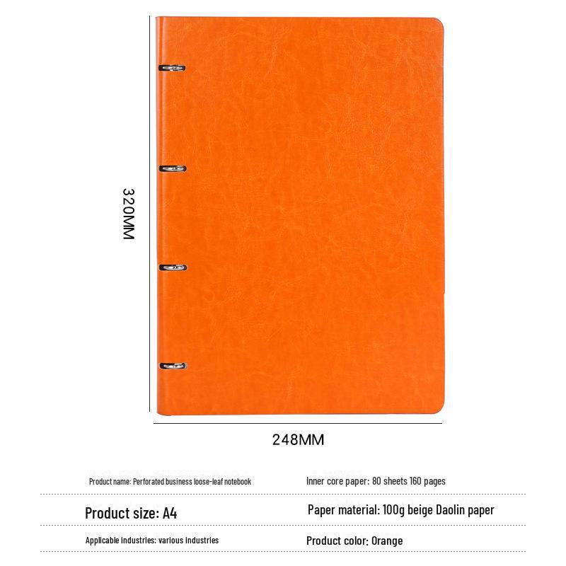 Spot A4 Thick Business Hollow Loose-Leaf Notebook – Customizable Logo, Student Diary, Simple Notepad