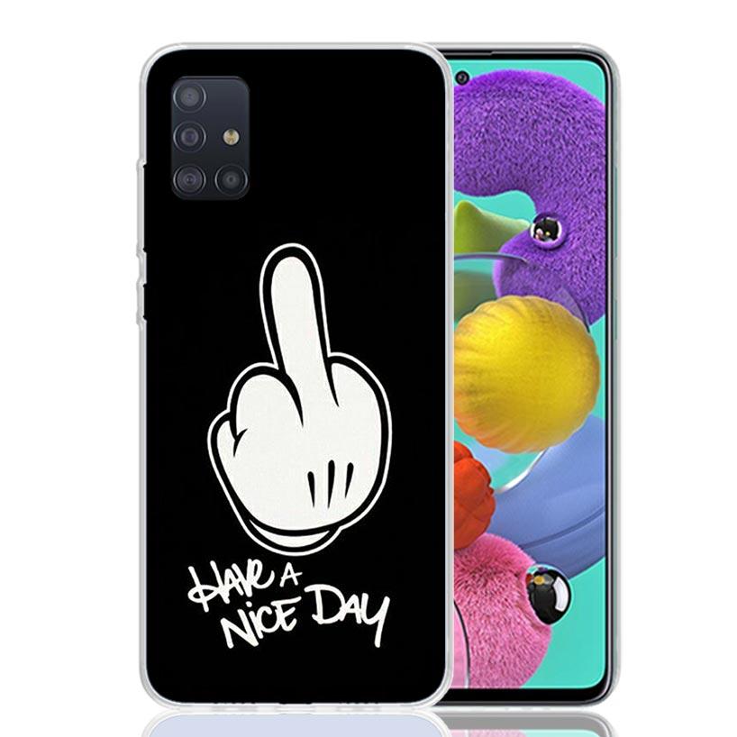 Middle Finger Phone Case For Samsung Galaxy A52 A32 A22 A12 A02S A50S A30S A51 A31 AA71 Note 20 Ultra 10 S10 Plus Galaxy A52 A42