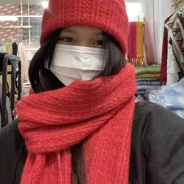 New Wool Knitted Scarf for Women In Winter Korean Fashion Versatile Warm Student Scarf Skin Friendly and Soft