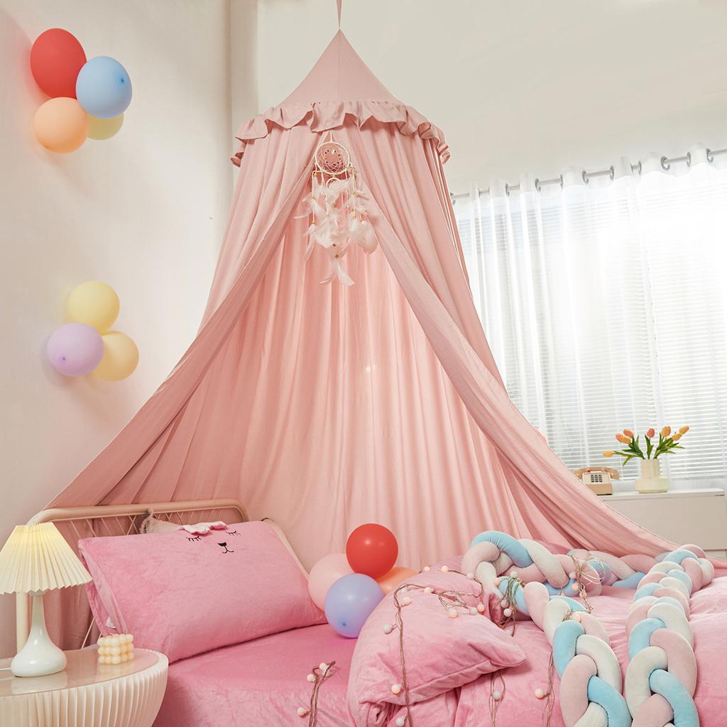 Baby Crib Curtain Hanging Tent Bed Decor Kids Mosquito Net Girl Princess Hanging Bed Canopy Living Corner Play Reading Nookdecor