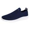 Lightweight Men's Flats Breathable Knitted Casual Sneakers Slip-on Walking Shoes Elastic Running Jogging Shoes