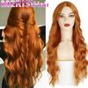 MERISIHAIR Длинный оранжевый парик с золотыми медовыми волнами и яркими пятнами, синтетический парик для косплея, женский термостойкий средний парик